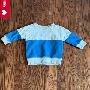 Baby Hanna Andersson Colorblock Blue Sweatshirt